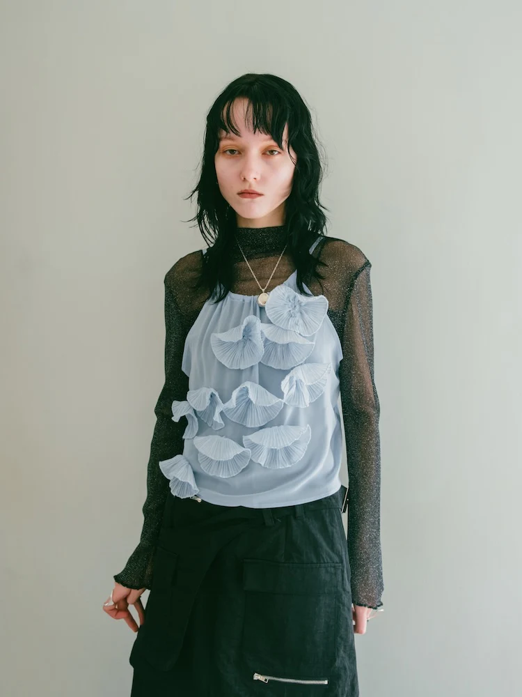 Sahara Drawstring Flower Motif Camisole