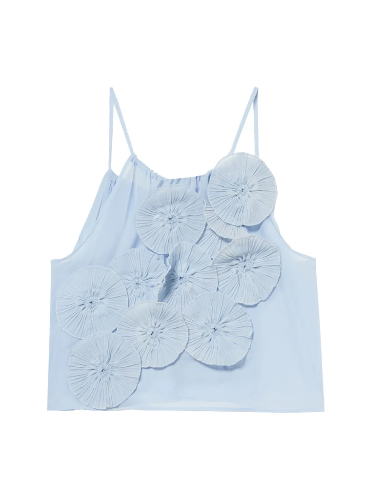 Sahara Drawstring Flower Motif Camisole