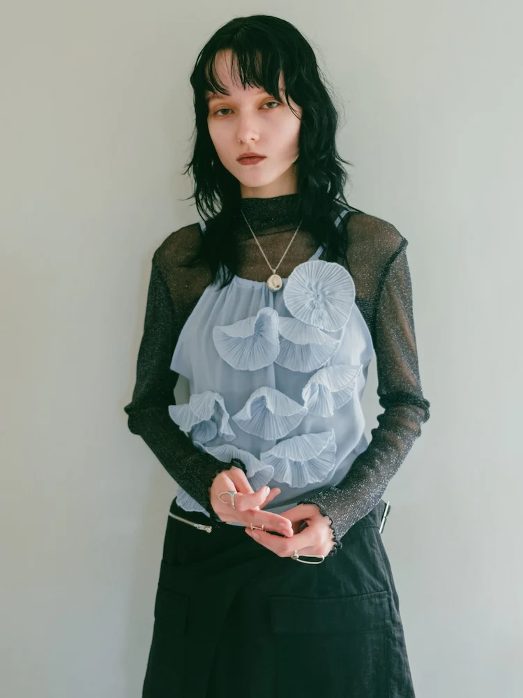 Sahara Drawstring Flower Motif Camisole