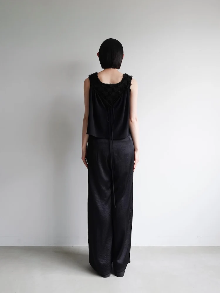 トップス sahara Drawstring Flower Motif Camisole Sahara Drawstring Flower Motif Camisole