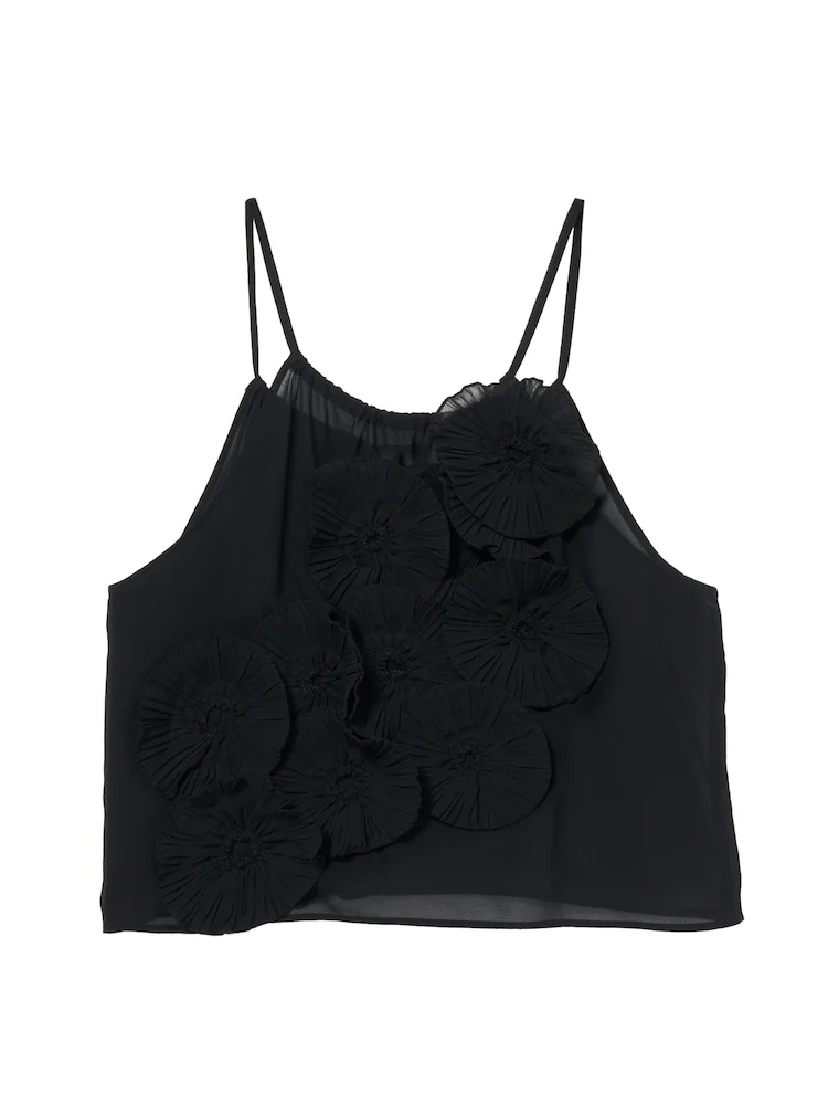 Sahara Drawstring Flower Motif Camisole