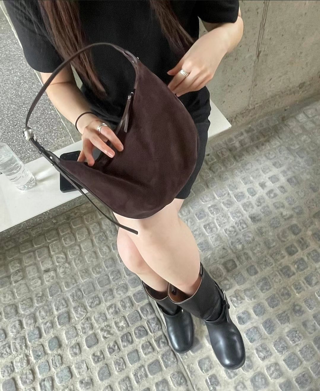 【Archiveepke】Luv moon bag (Suede brown) Luv moon bag(Suede brown)_Archivépke