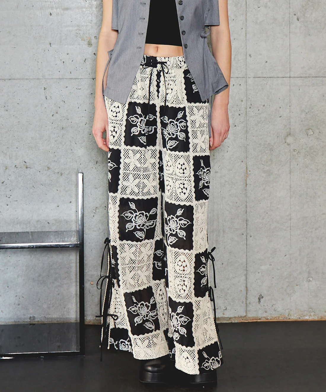 MAISON SPECIAL Embroidery Easy Pants