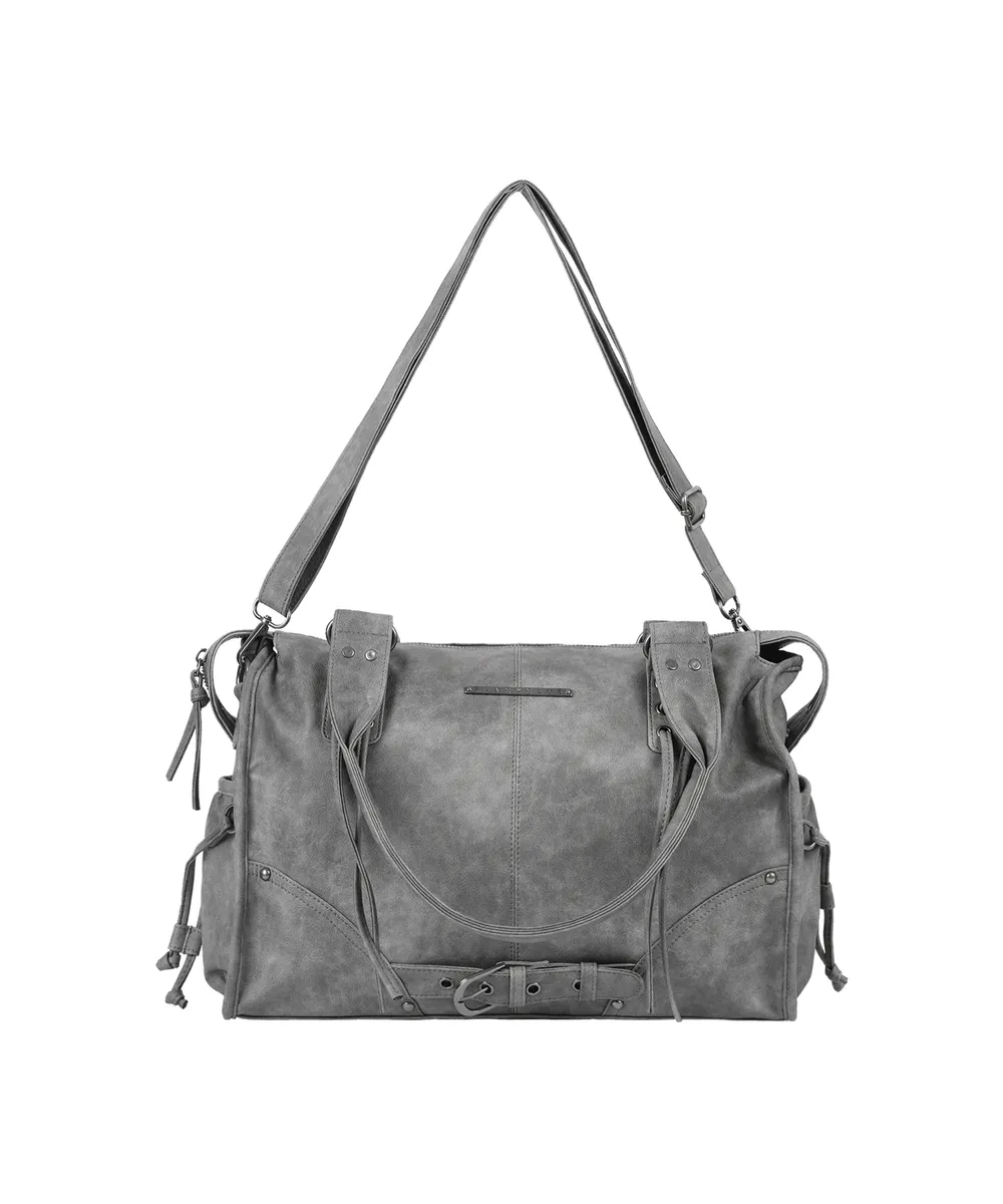 FANCY CLUB🇰🇷 BELTED WASHING LEATHER BAG F25QE990