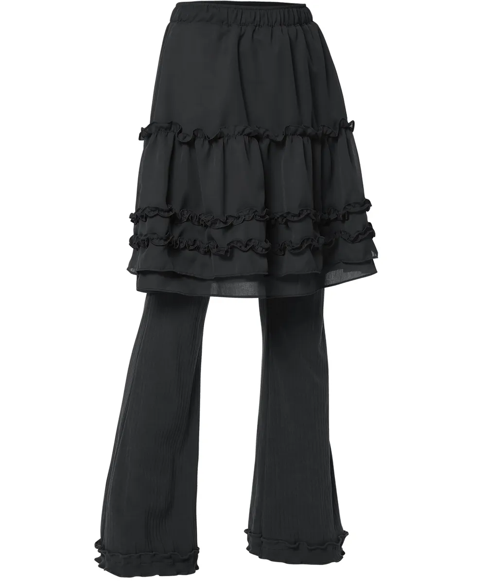 FLAREUP🇰🇷 3-Layered Ruffle Skirt Pants