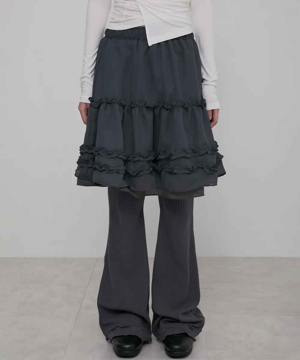 FLAREUP🇰🇷 3-Layered Ruffle Skirt Pants