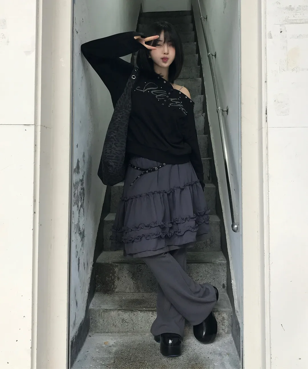 FLAREUP🇰🇷 3-Layered Ruffle Skirt Pants
