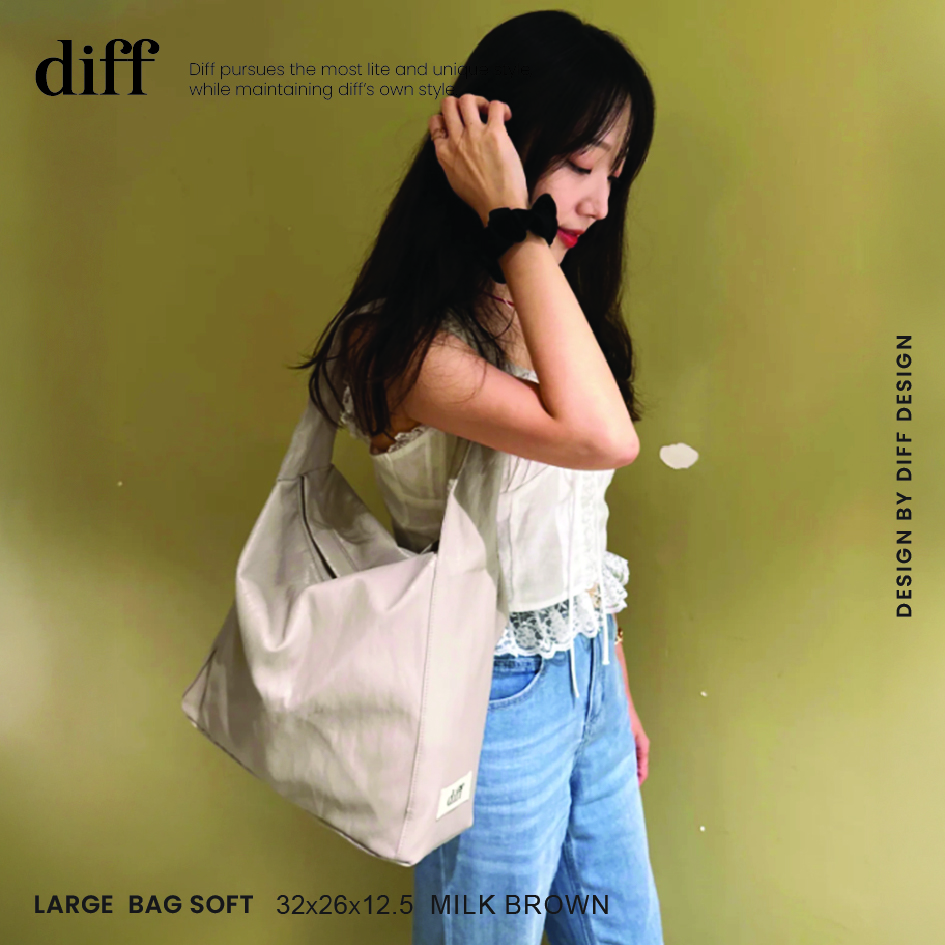 韓國 diff Large Bag Soft 軟生態皮革包 羊皮觸感 肩背包