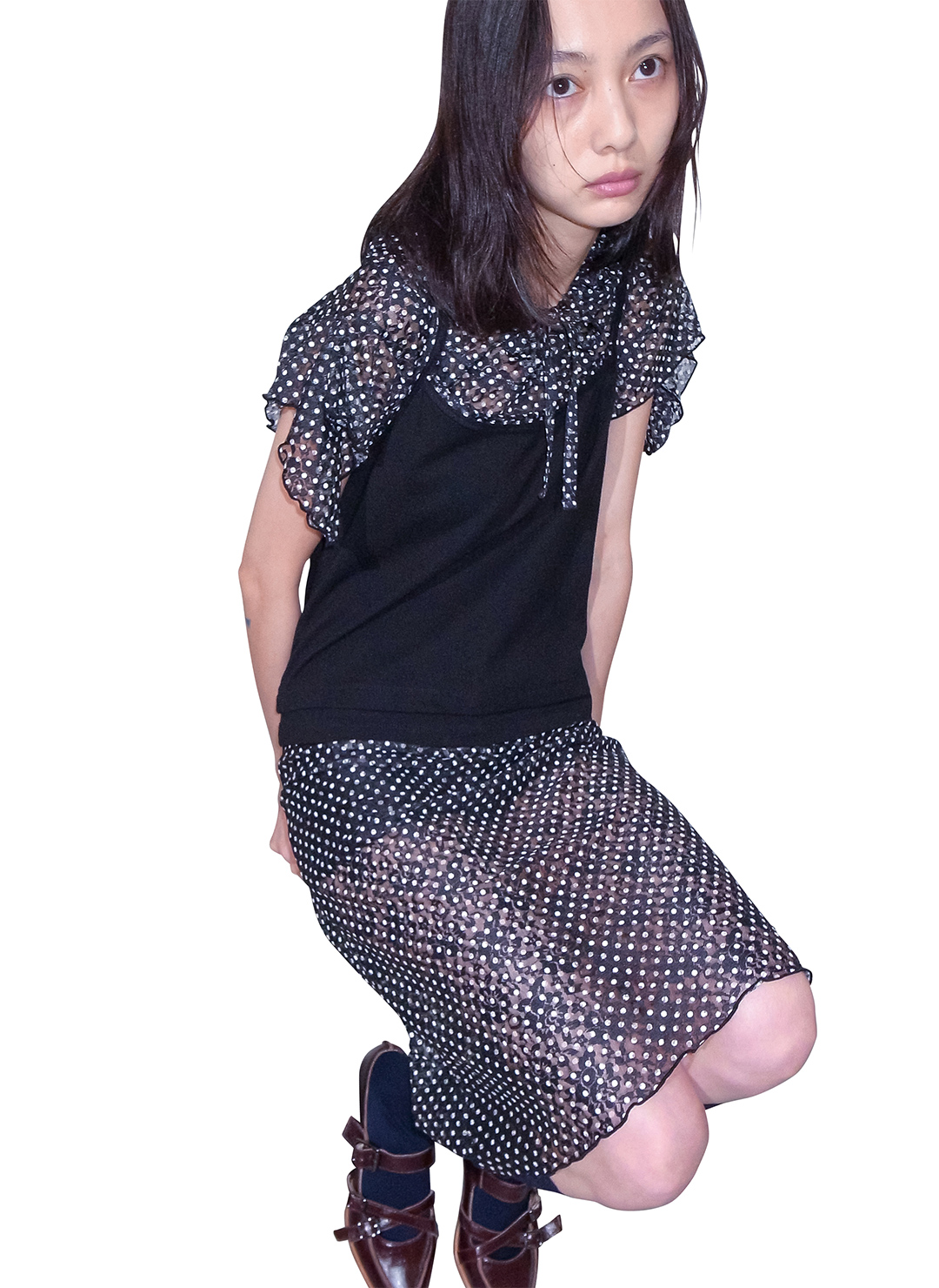 PERVERZE Combined Strap Dress