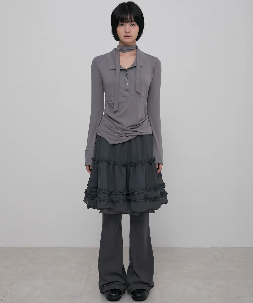 FLAREUP🇰🇷 3-Layered Ruffle Skirt Pants
